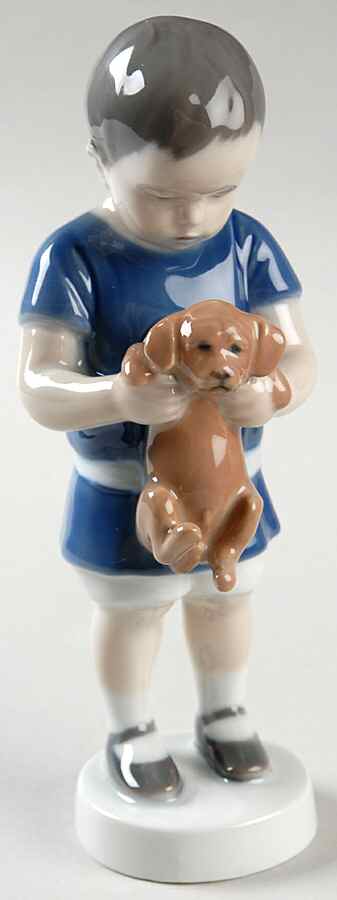 Children Ole-Boy With Puppy - No Box by Royal Copenhagen-1