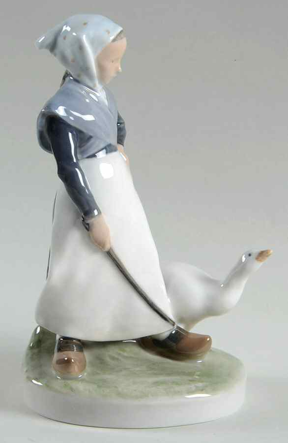 World Life Goose Girl-White Apron Underglaze - No Box by Royal Copenhagen-1