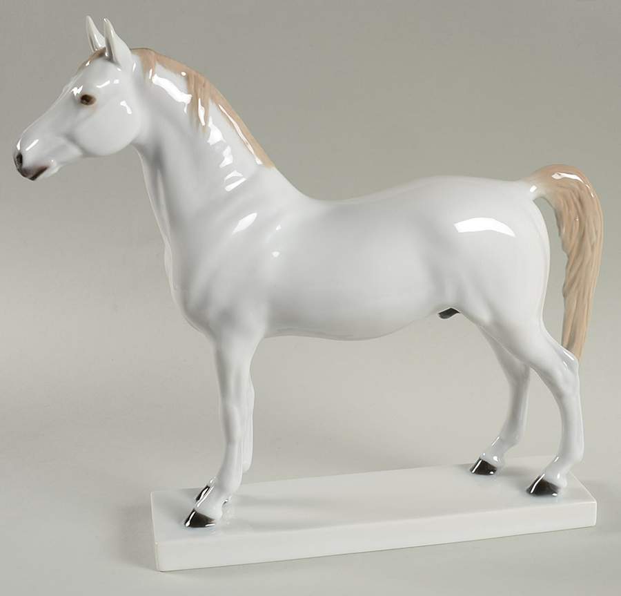 Animals-Farm and Domestic Abarian Horse - No Box by Royal Copenhagen-1
