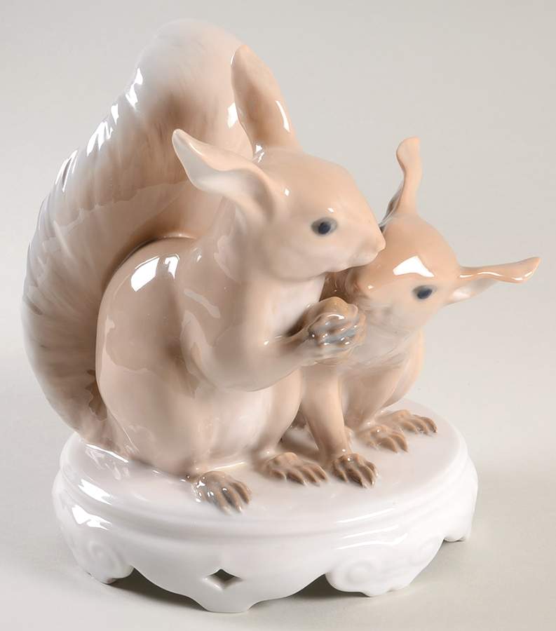 Animals-Other Squirrels-Pair - No Box by Royal Copenhagen-1