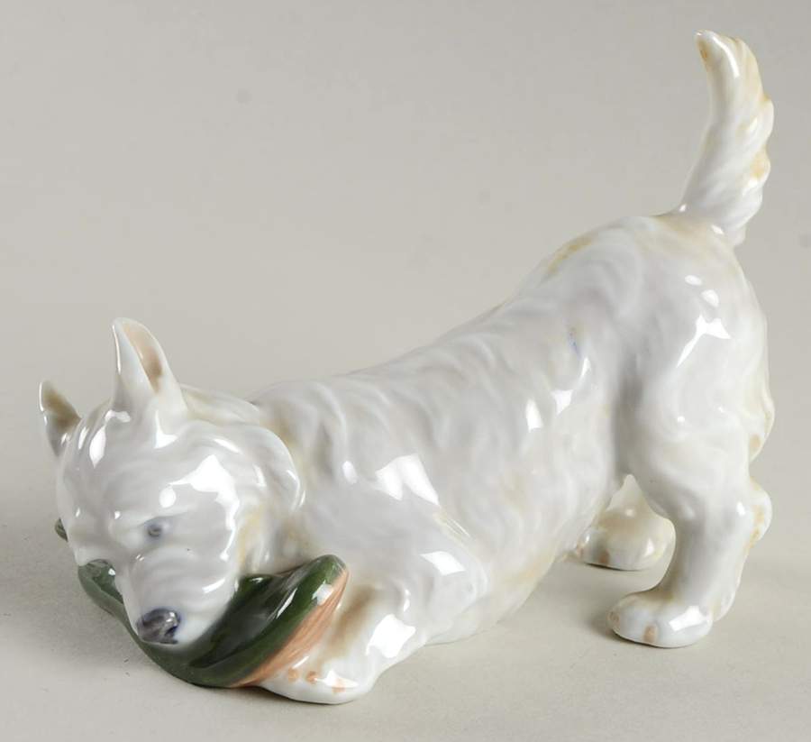 Dogs Terrier With Slipper - No Box by Royal Copenhagen-1