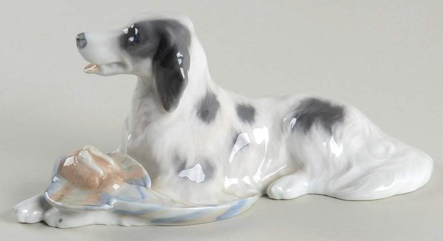 Dogs Setter With Pheasant - No Box by Royal Copenhagen-1
