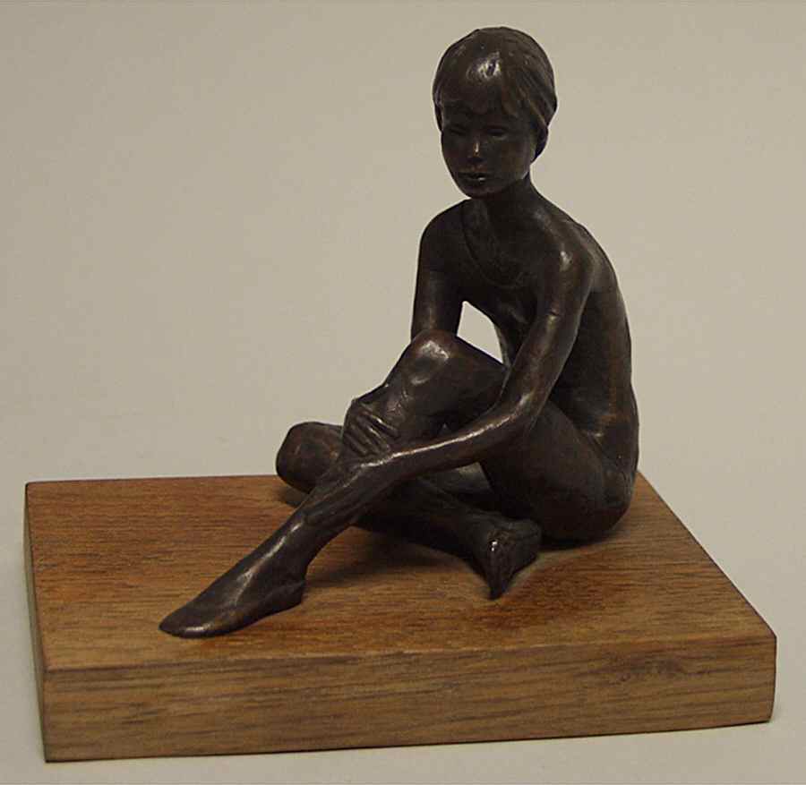 Royal Copenhagen Figurine-Bronze Ballerina Sitting - No Box by Royal Copenhagen-1