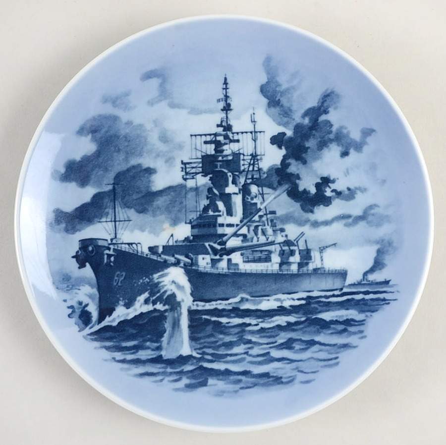 Single Release Commemorative Plates Uss New Jersey Battleship - No Box by Royal Copenhagen-1
