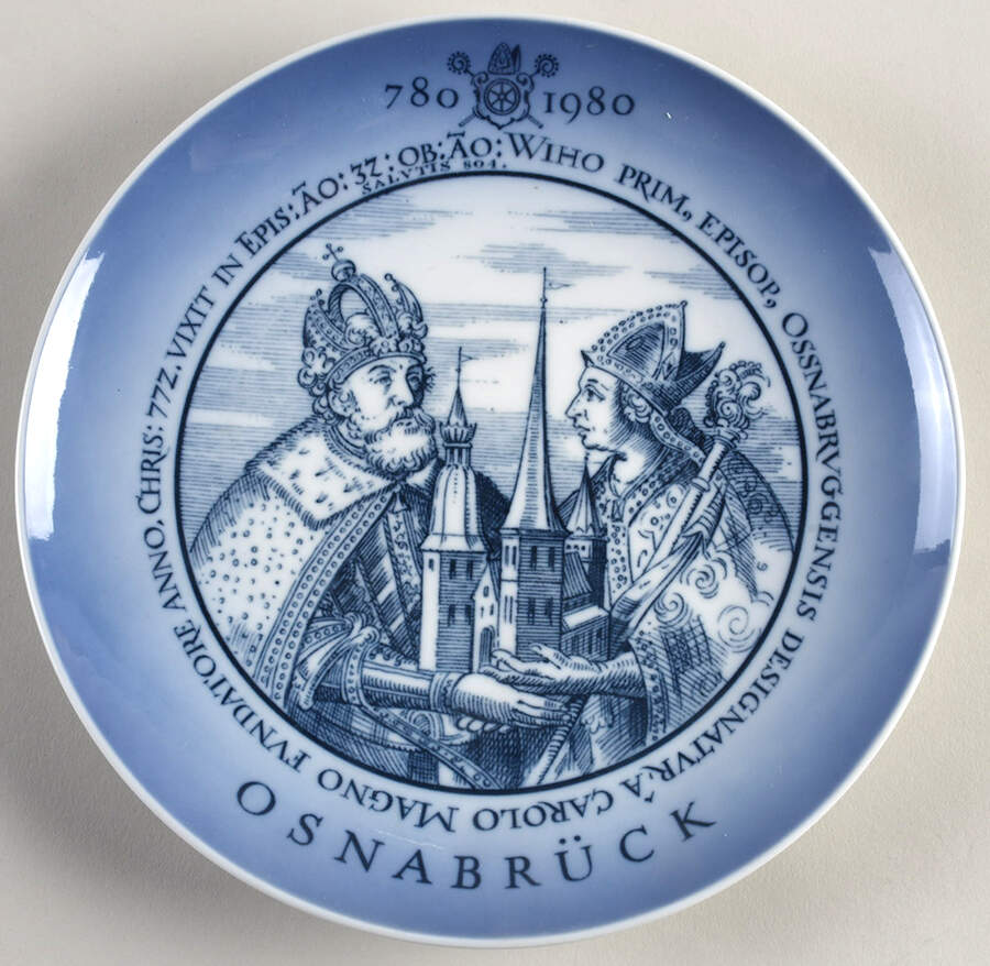 Single Release Commemorative Plates Osnabruck 1200th Anniversary  - No Box by Royal Copenhagen-1