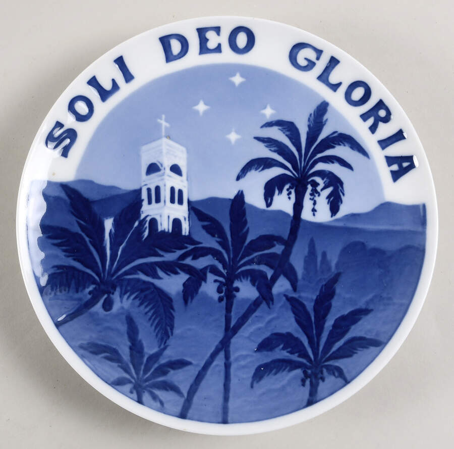 Single Release Commemorative Plates Landscape With A Church Tower - No Box by Royal Copenhagen-1