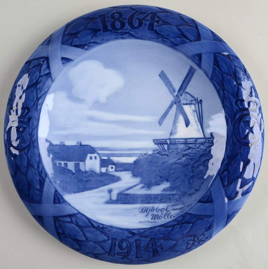 Single Release Commemorative Plates Dybbol Mill,50th Anniversaryof Battle - No Box 60 by Royal Copenhagen-1