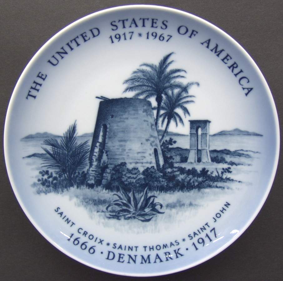 Single Release Commemorative Plates Virgin Islands-Us-1917-1967 - No Box by Royal Copenhagen-1