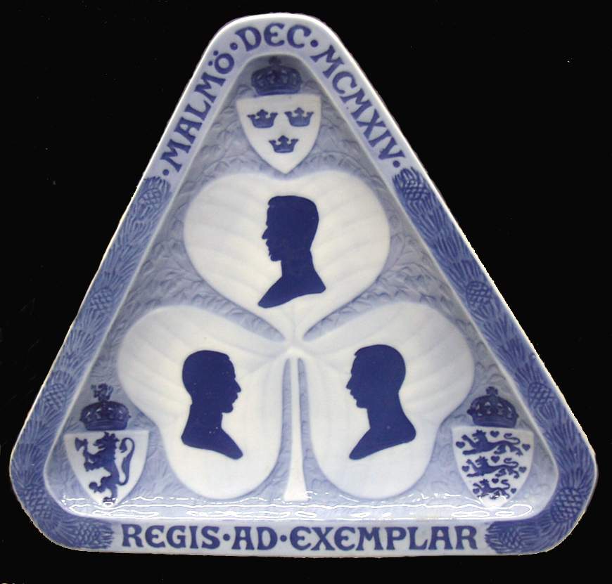 Single Release Commemorative Plates Meeting Of Scandinavian Kings - No Box by Royal Copenhagen-1