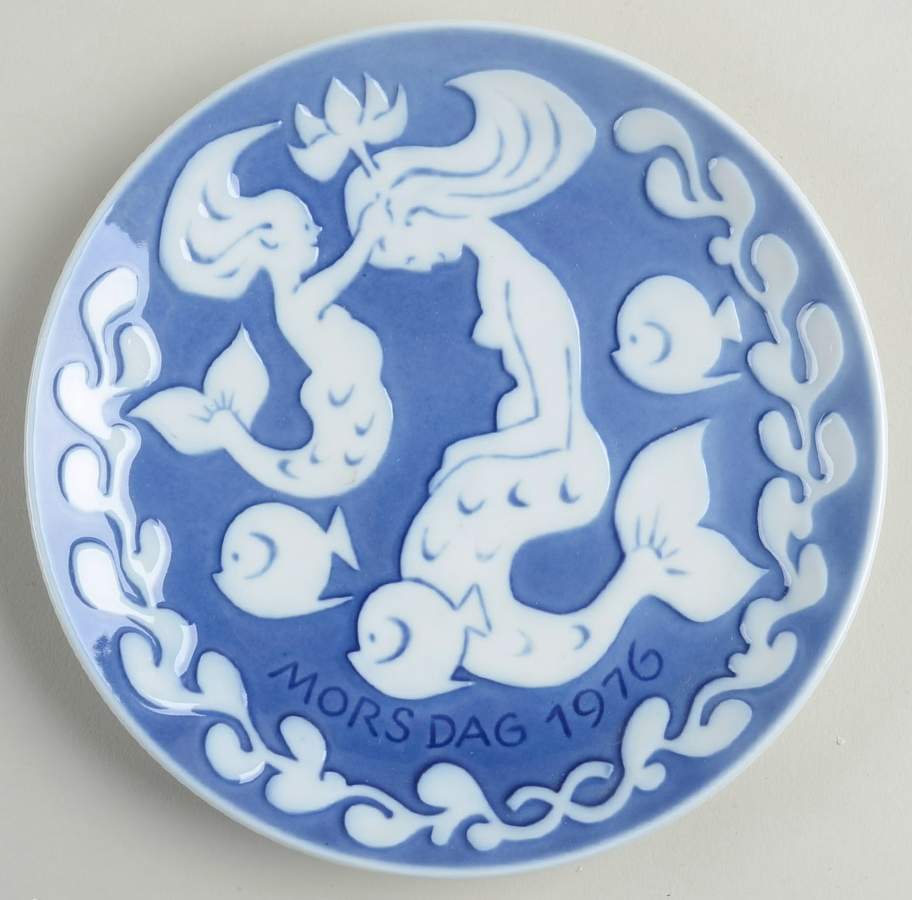 Mothers Day Plate Mermaids - No Box by Royal Copenhagen-1