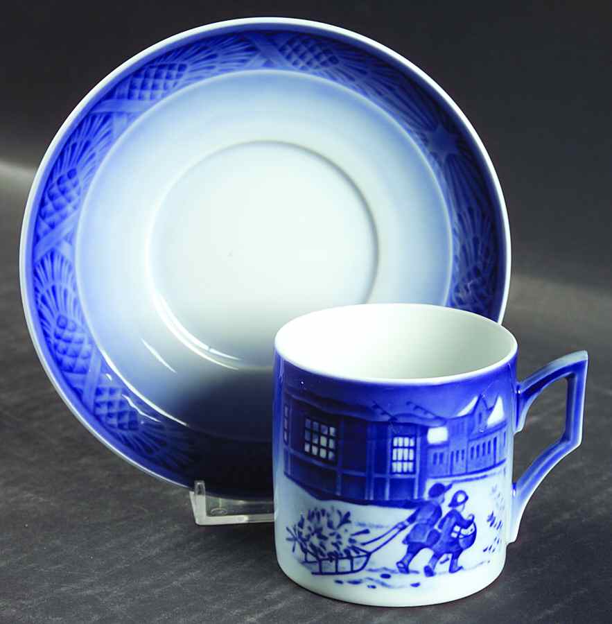 Christmas Cup & Saucer Hans Christian Andersen's House - No Box by Royal Copenhagen-1
