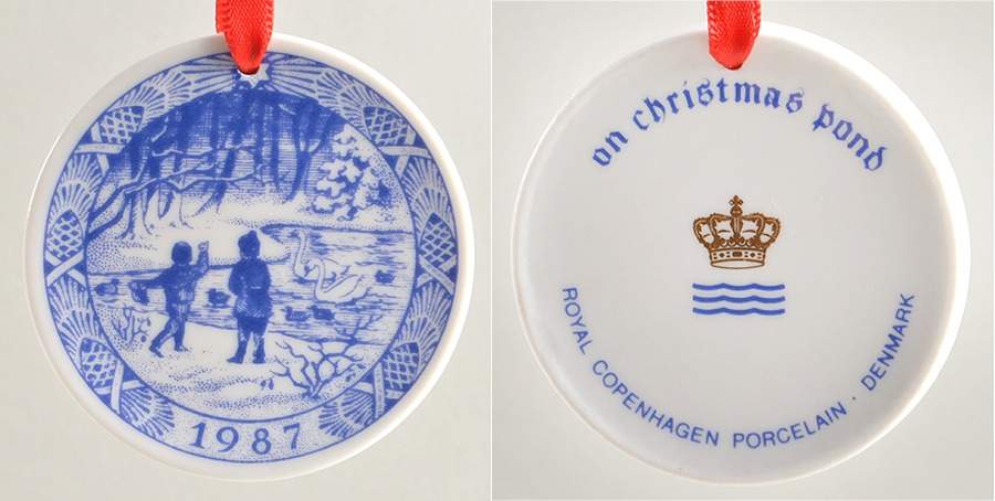 Christmas Ornament-Miniature Plate Winter Birds - No Box by Royal Copenhagen-1