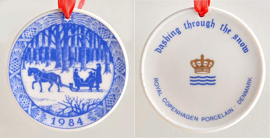 Christmas Ornament-Miniature Plate Jingle Bells - No Box by Royal Copenhagen-1