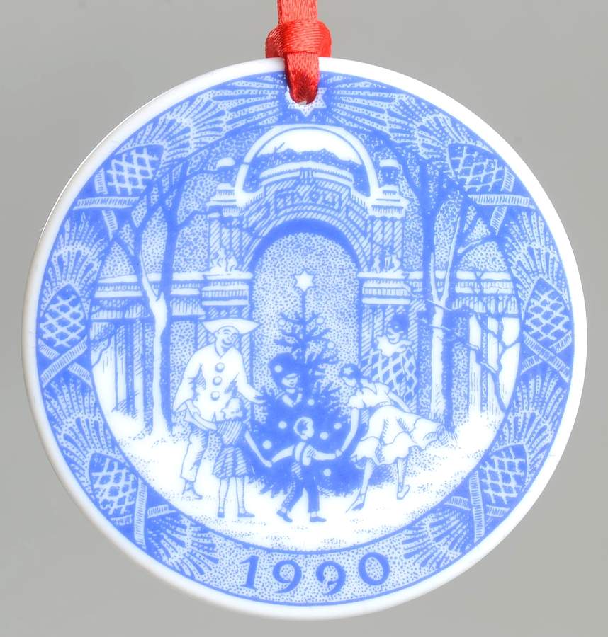 Christmas Ornament-Miniature Plate Christmas At Tivoli - Boxed by Royal Copenhagen-1
