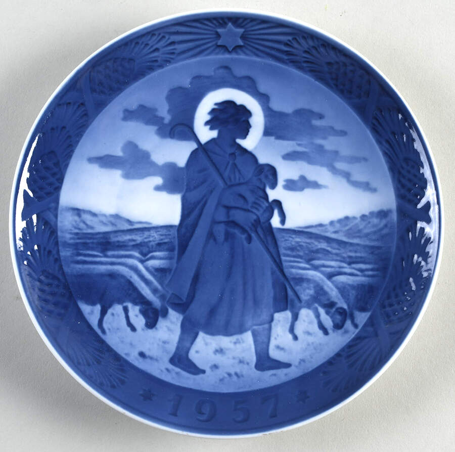 Annual Christmas Plate The Good Shepherd - No Box by Royal Copenhagen-1