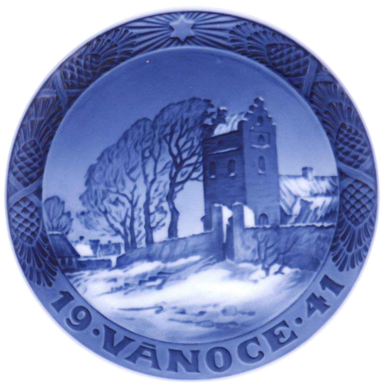 Annual Christmas Plate Danish Village Church-Czech - No Box by Royal Copenhagen-1