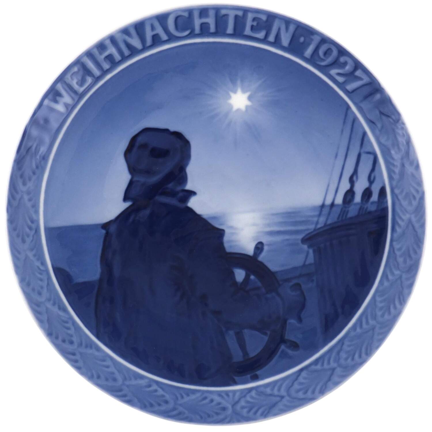 Annual Christmas Plate Ship's Boy At Tiller-German - No Box by Royal Copenhagen-1