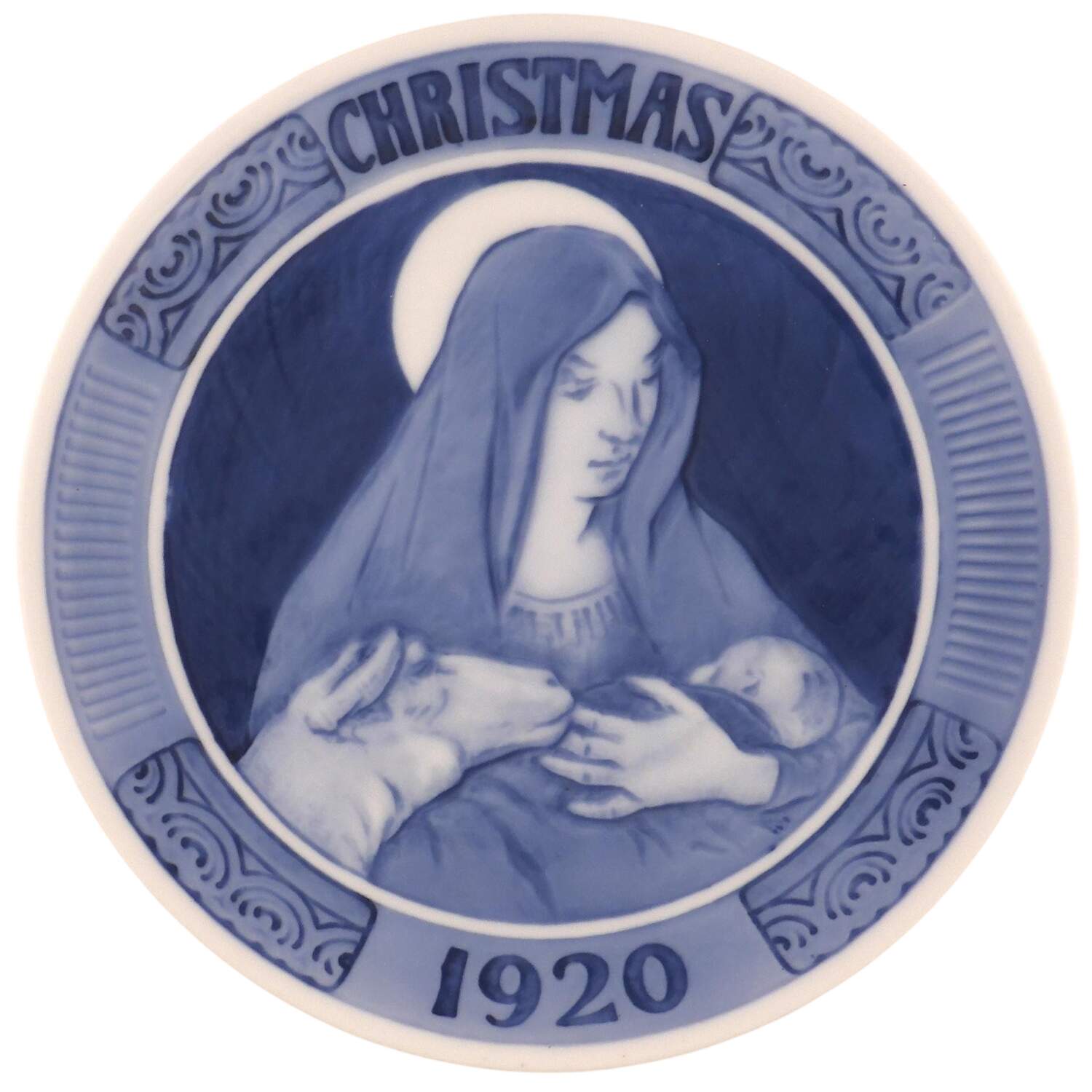 Annual Christmas Plate Mary And Child Jesus-English - No Box by Royal Copenhagen-1