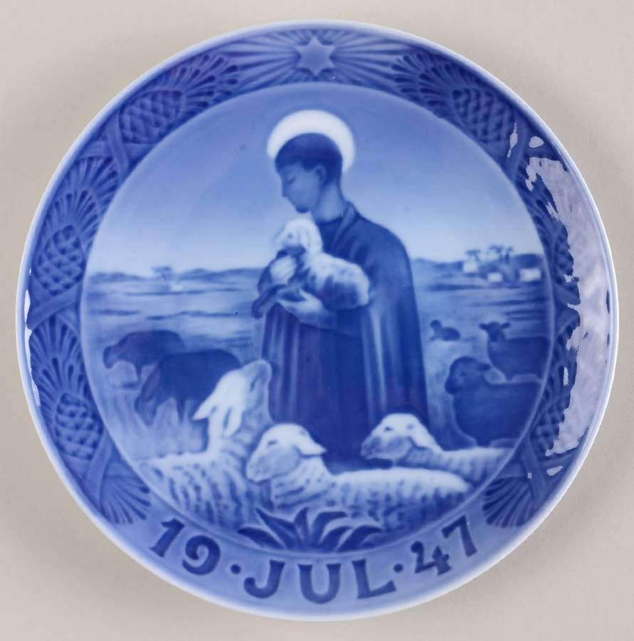 Annual Christmas Plate The Good Shepherd - No Box by Royal Copenhagen-1