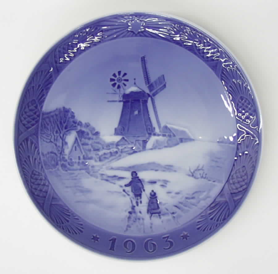 Annual Christmas Plate Hojsager Mill - No Box by Royal Copenhagen-1