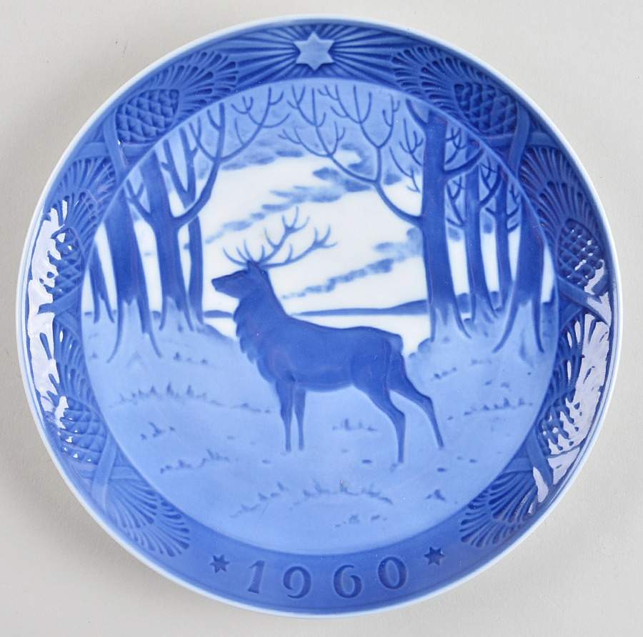 Annual Christmas Plate The Stag - No Box by Royal Copenhagen-1