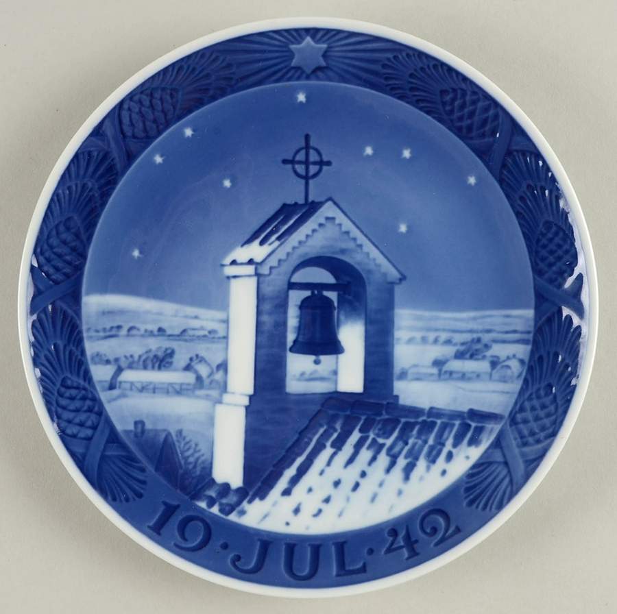 Annual Christmas Plate Bell Tower - No Box by Royal Copenhagen-1