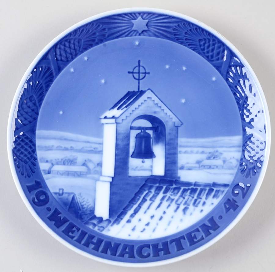 Annual Christmas Plate Bell Tower -Germany - No Box by Royal Copenhagen-1