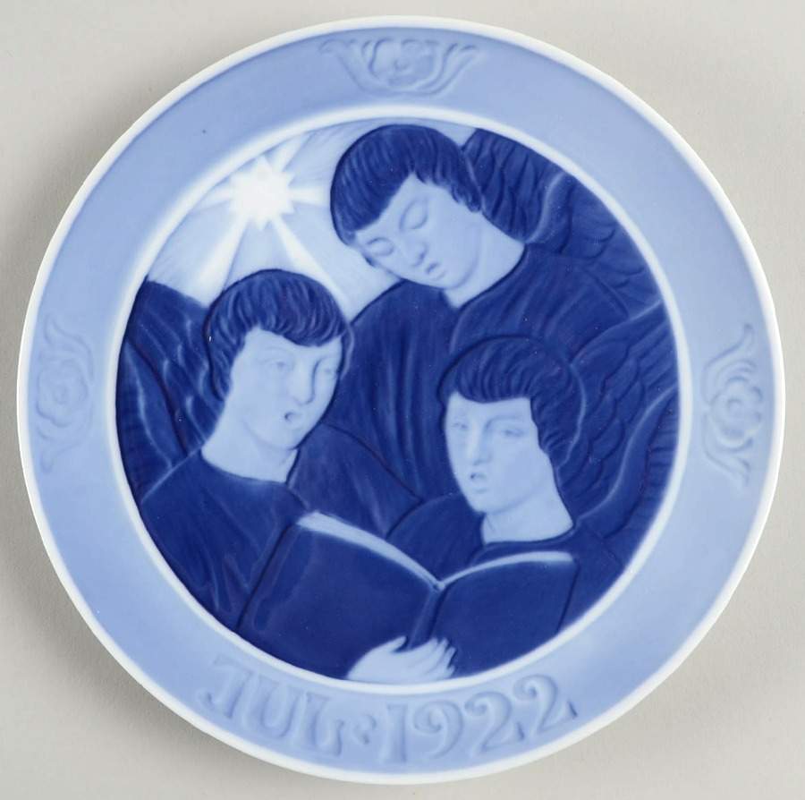 Annual Christmas Plate Three Singing Angels - No Box by Royal Copenhagen-1