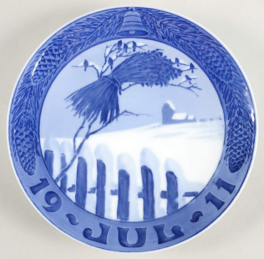 Annual Christmas Plate Danish Landscape - No Box by Royal Copenhagen-1