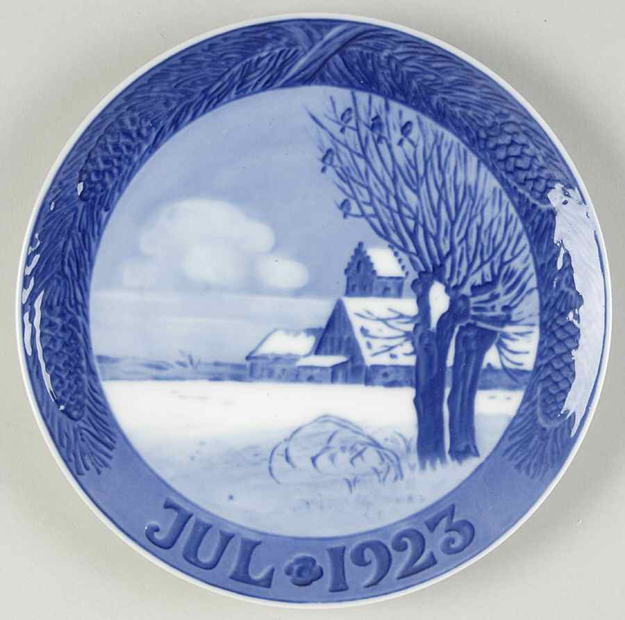 Annual Christmas Plate Danish Landscape - No Box by Royal Copenhagen-1