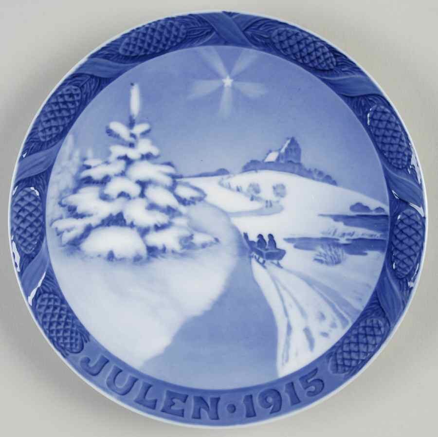 Annual Christmas Plate Danish Landscape - No Box by Royal Copenhagen-1