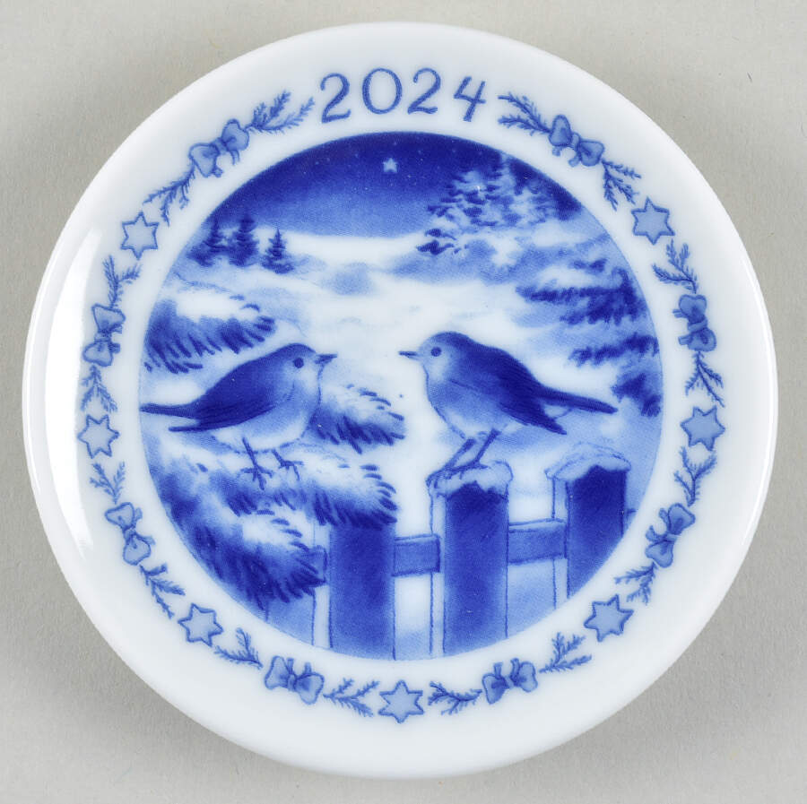 Christmas Plaquettes 40th Anniv-2birds In Starlight - Boxed by Royal Copenhagen-1