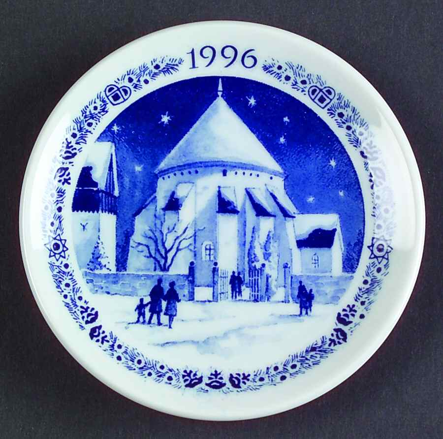 Christmas Plaquettes Osterlars Church - Boxed by Royal Copenhagen-1