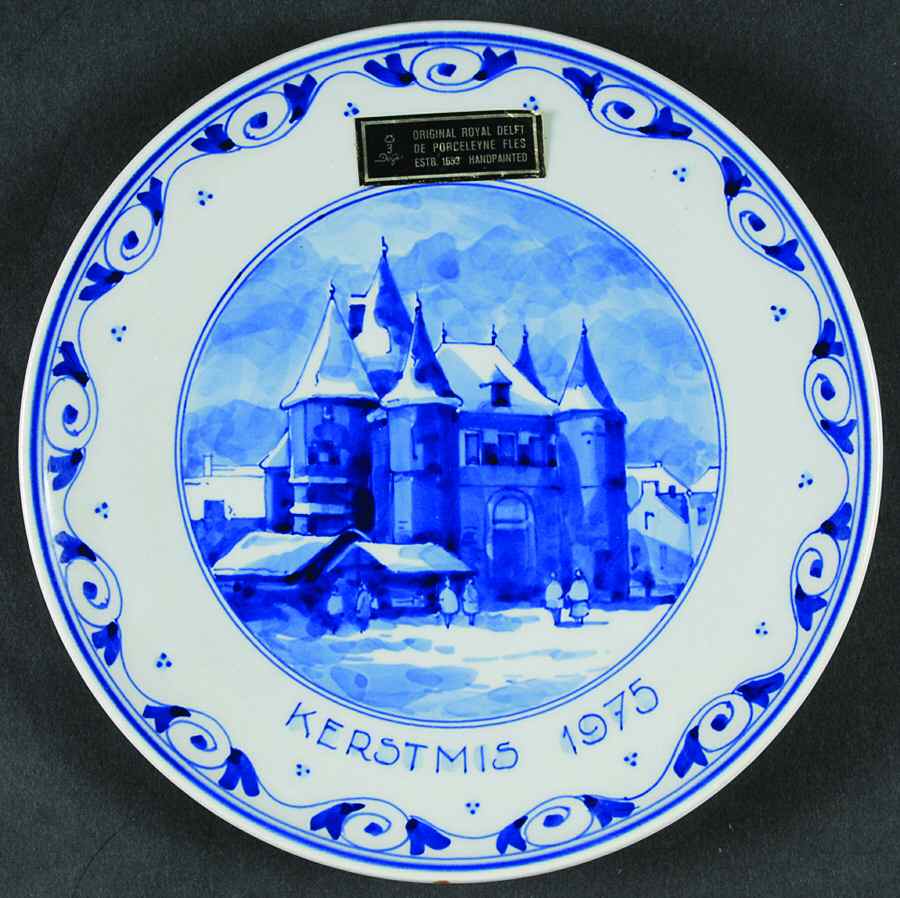 Royal Delft Christmas Plates Towngate Ar Amsterdam - No Box by Royal Delft-1