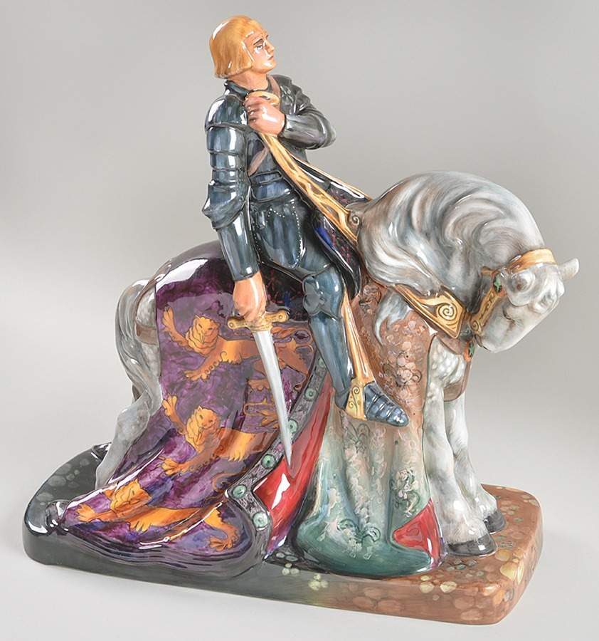 Royal Doulton Figurine St. George-Blonde Hair - Nb737, No Box by Royal Doulton-1