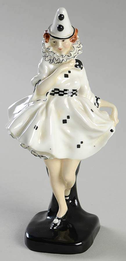 Royal Doulton Figurine Pierrette-White & Black - No Box Nb1279 by Royal Doulton-1