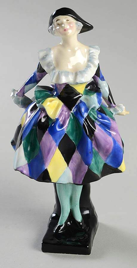 Royal Doulton Figurine Harlequinade-Purple,Black&Green - No Box by Royal Doulton-1