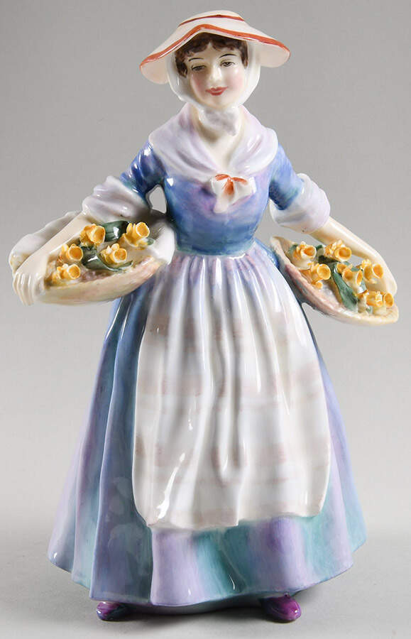 Royal Doulton Figurine Daffy Down Dilly-Purple Dress - No Box Nb1918 by Royal Doulton-1