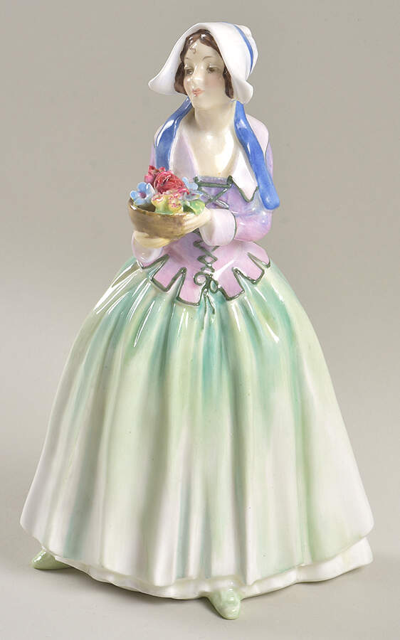 Royal Doulton Figurine Dorcas-Green/Lavender - No Box by Royal Doulton-1