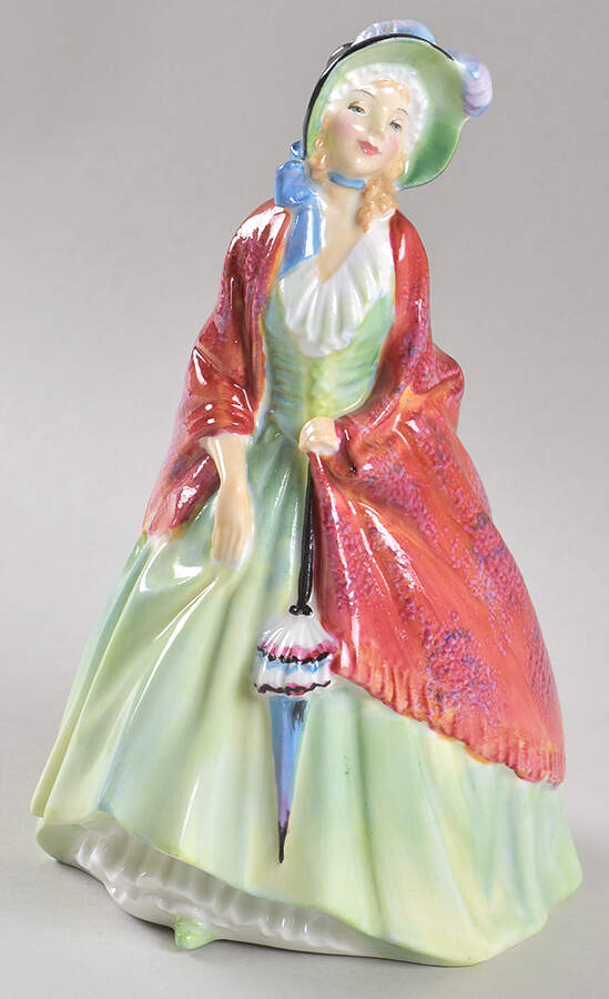 Royal Doulton Figurine Paisley Shawl-Green & Red - Nb1392, No Box by Royal Doulton-1
