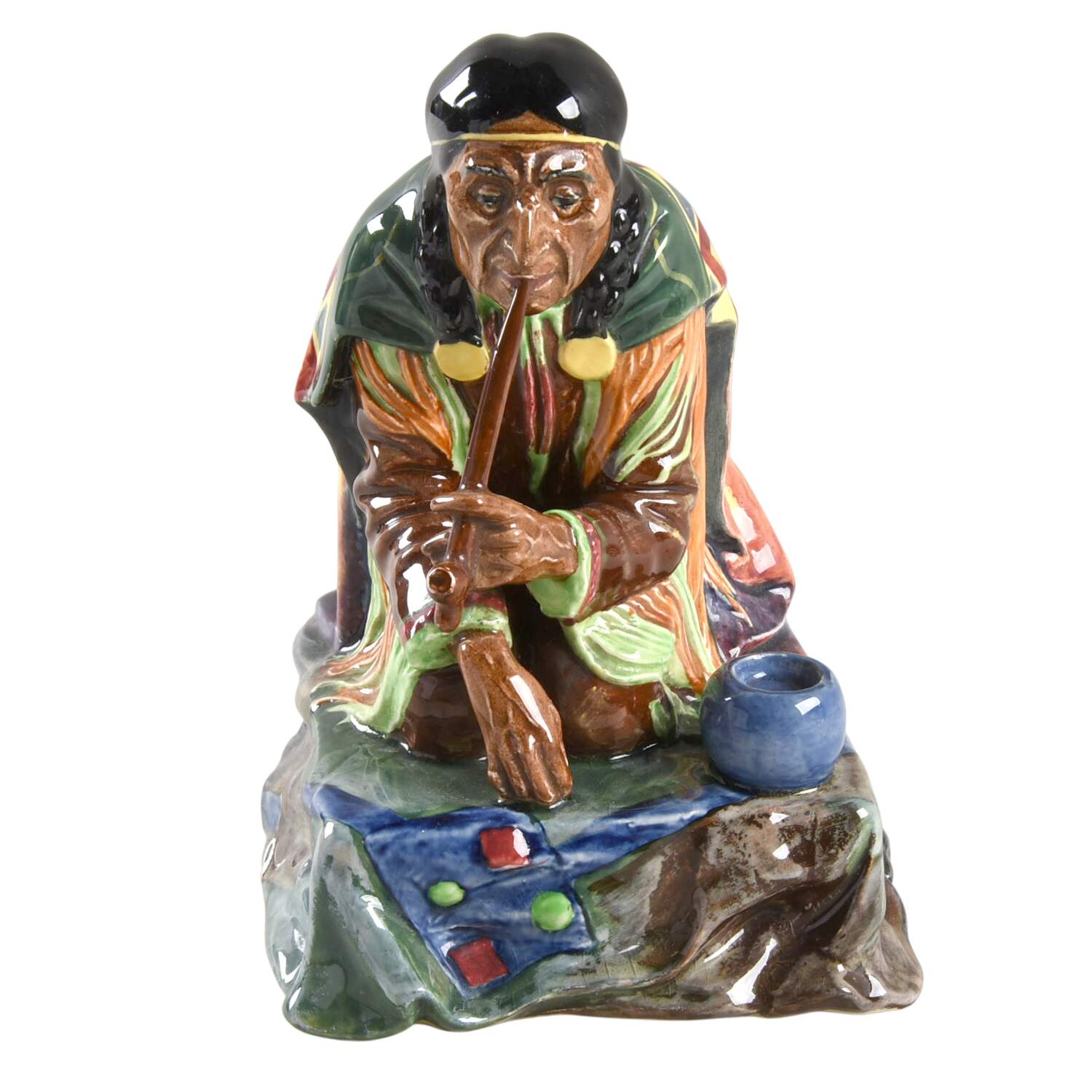 Royal Doulton Figurine Calumet-Green And Brown - No Box Nb1984 by Royal Doulton-1