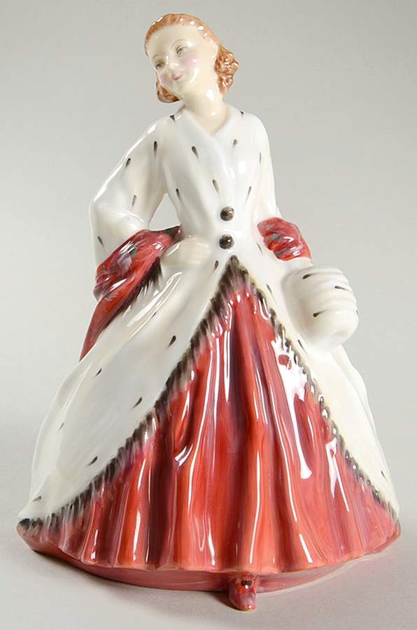Royal Doulton Figurine The Ermine Coat-White/Red - No Box by Royal Doulton-1