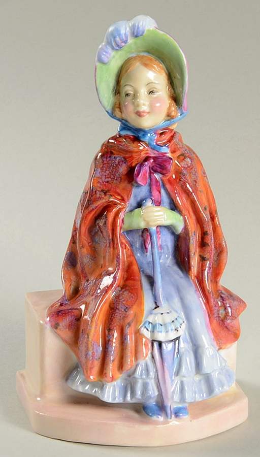 Royal Doulton Figurine Little Lady Make Believe - Nb1079, No Box by Royal Doulton-1