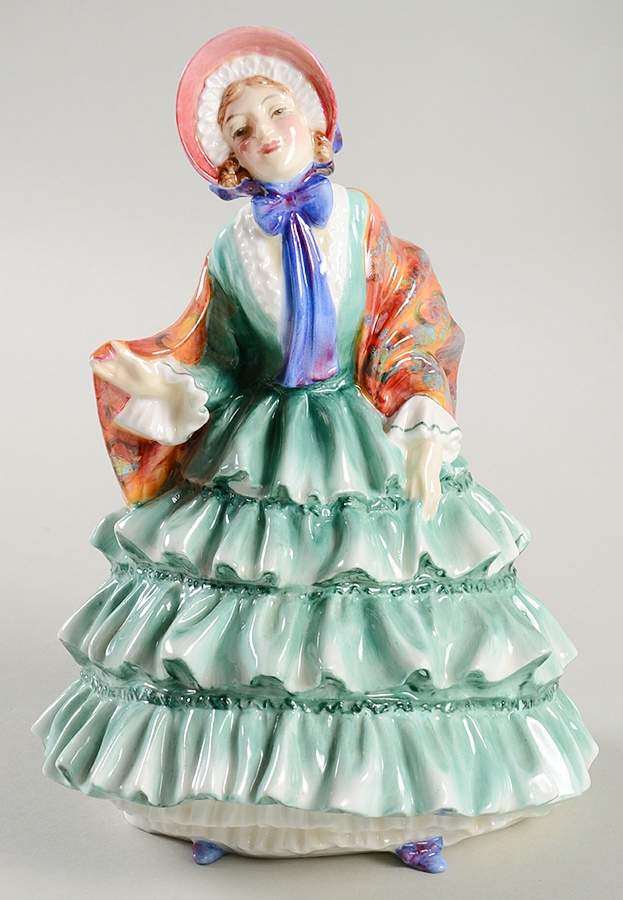 Royal Doulton Figurine Bon Jour-Green Dress - No Box Nb1849 by Royal Doulton-1