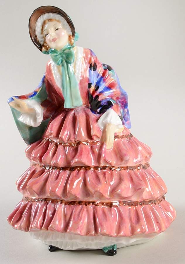 Royal Doulton Figurine Bon Jour-Red Dress - No Box by Royal Doulton-1