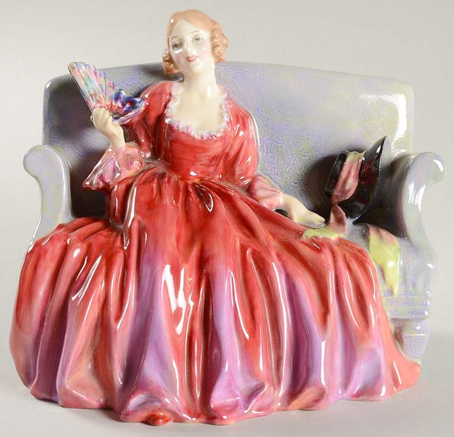 Royal Doulton Figurine Sweet And Twenty-Red And Blue-Green - Nb628, No Box by Royal Doulton-1
