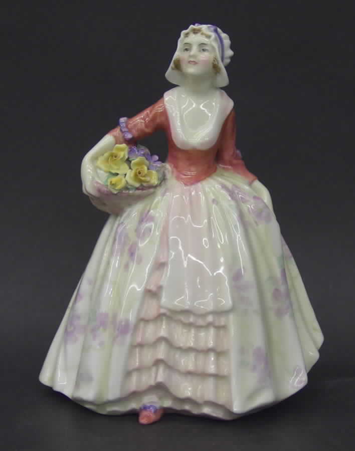 Royal Doulton Figurine Janet-Red/Pink - Nb967, No Box by Royal Doulton-1