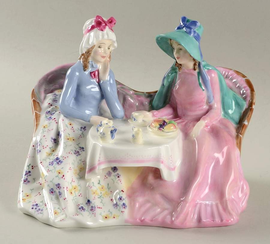 Royal Doulton Figurine Afternoon Tea-Pink/Blue - No Box by Royal Doulton-1