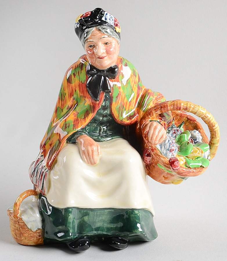 Royal Doulton Figurine Old Lavender Seller - No Box by Royal Doulton-1
