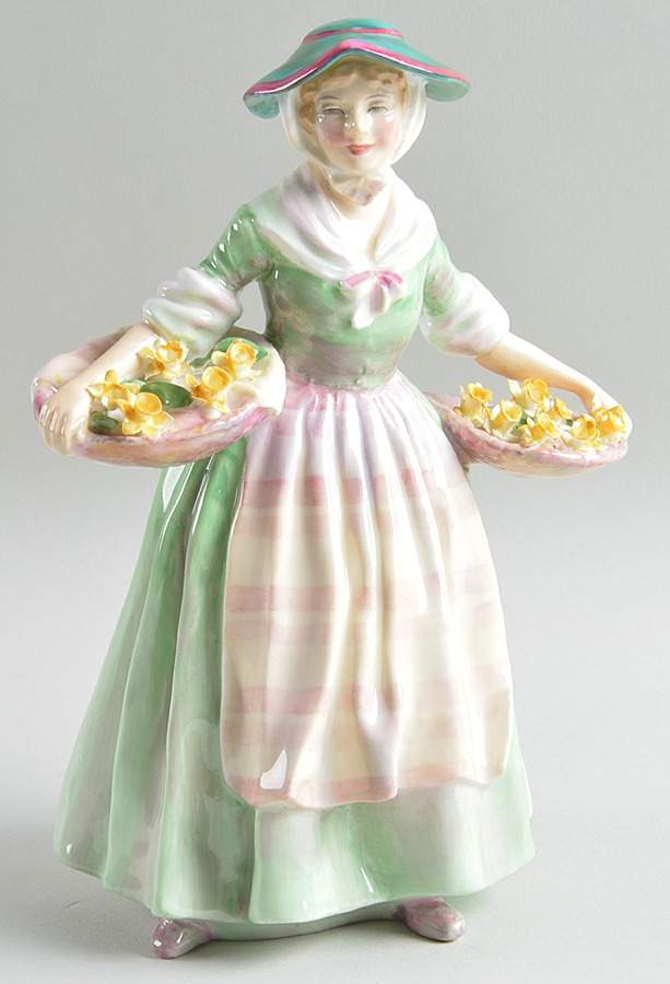Royal Doulton Figurine Daffy Down Dilly-Green Dress - With Box Bx1041 by Royal Doulton-1